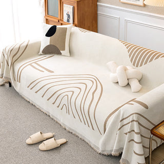 Chenille Simple Style Line Wendbarer Sofabezug