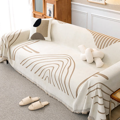 Chenille Simple Style Line Wendbarer Sofabezug