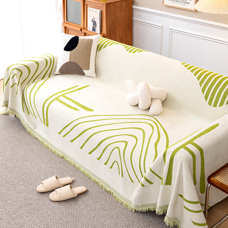 Chenille Simple Style Line Wendbarer Sofabezug