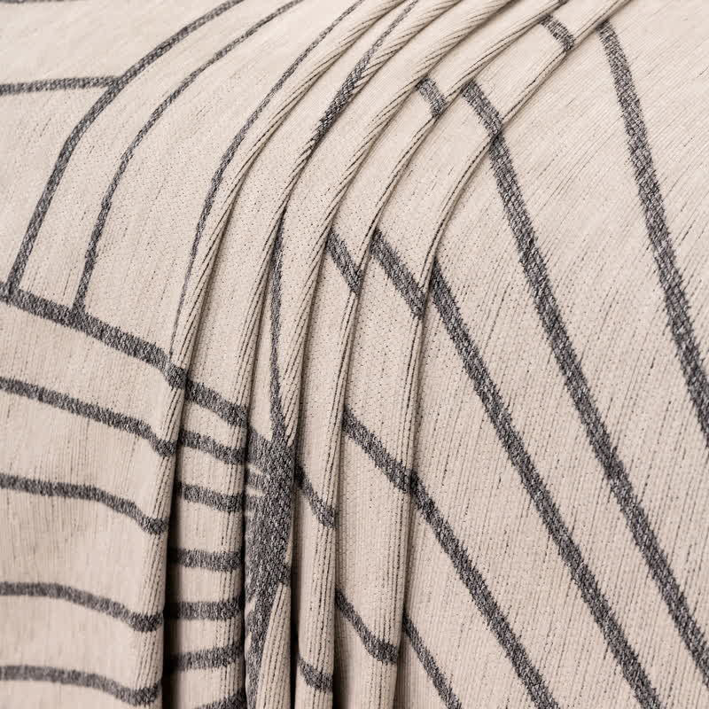 Chenille-Sofaschoner mit modernen abstrakten Linien