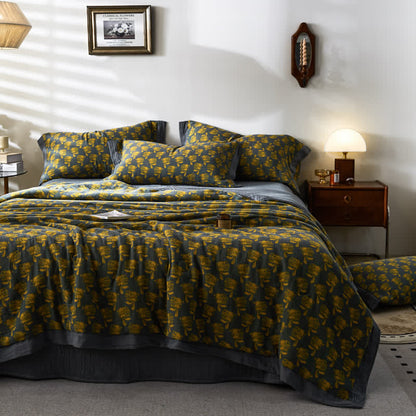 Atmungsaktive Bettwäsche aus Jacquard-Kaninchen-Baumwollgaze