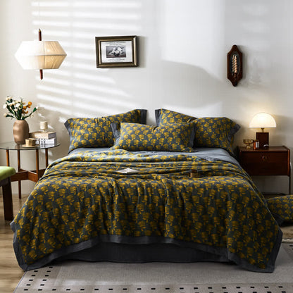 Atmungsaktive Bettwäsche aus Jacquard-Kaninchen-Baumwollgaze