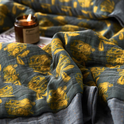 Atmungsaktive Bettwäsche aus Jacquard-Kaninchen-Baumwollgaze