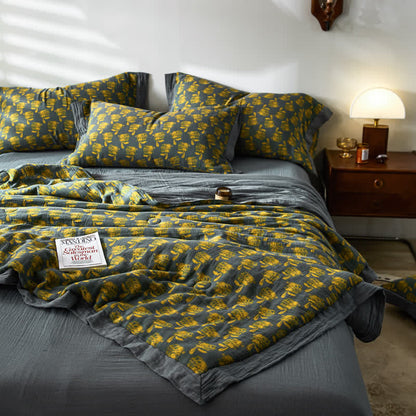 Atmungsaktive Bettwäsche aus Jacquard-Kaninchen-Baumwollgaze