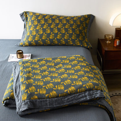 Atmungsaktive Bettwäsche aus Jacquard-Kaninchen-Baumwollgaze