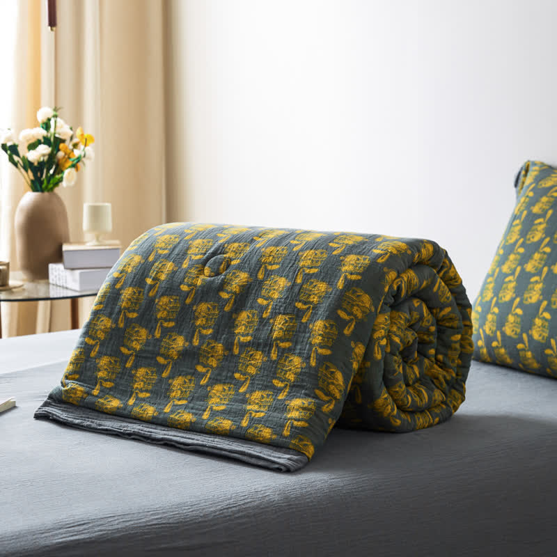Atmungsaktive Bettwäsche aus Jacquard-Kaninchen-Baumwollgaze