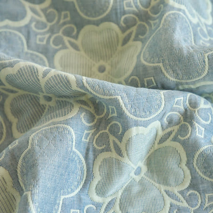 Sommersteppdecke aus Baumwollgaze mit vierblättrigem Kleeblatt