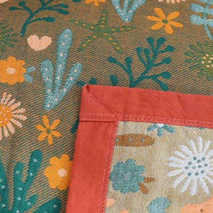 Ownkoti Vintage Wende-Bettdecke, weiche Steppdecke mit Blumenmuster