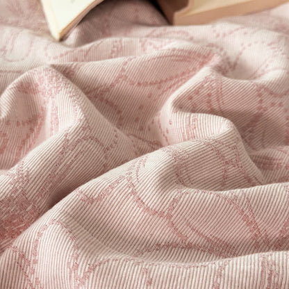 Atmungsaktive Jacquard-Bettwäsche aus Baumwollgaze mit Gänseblümchenmotiv