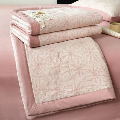 Atmungsaktive Jacquard-Bettwäsche aus Baumwollgaze mit Gänseblümchenmotiv
