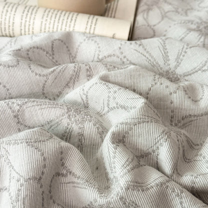 Atmungsaktive Jacquard-Bettwäsche aus Baumwollgaze mit Gänseblümchenmotiv