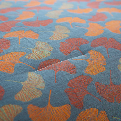 Jacquard-Bettwäsche aus Baumwollgaze mit Ginkgoblättern
