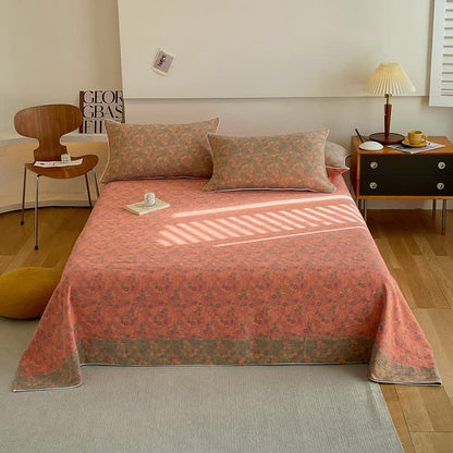 Doppellagige Baumwollgaze-Bettdecke mit Vintage-Blumenmuster