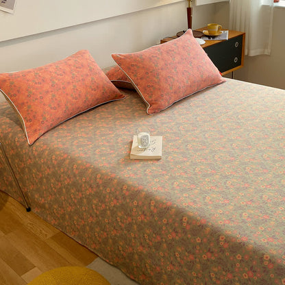 Doppellagige Baumwollgaze-Bettdecke mit Vintage-Blumenmuster