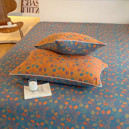 Baumwollgaze Elegante weiche Bettdecke mit Blättern