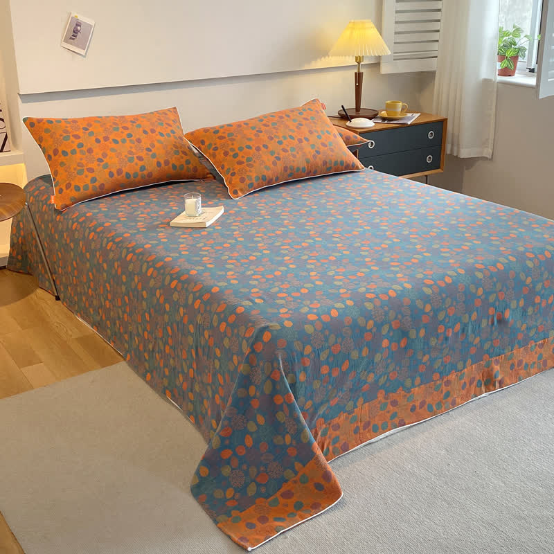 Baumwollgaze Elegante weiche Bettdecke mit Blättern