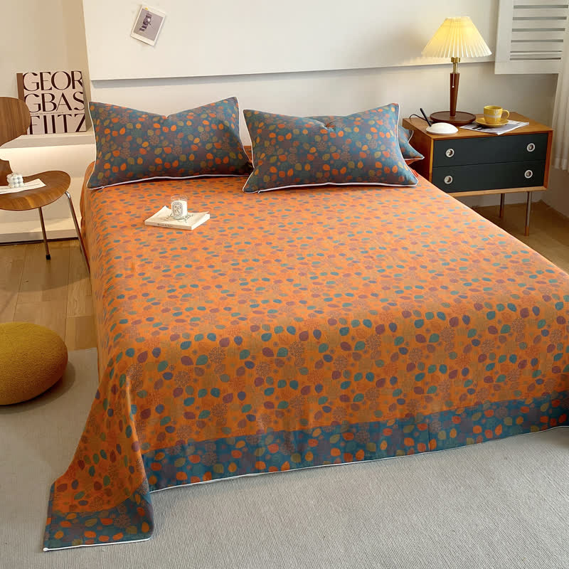 Baumwollgaze Elegante weiche Bettdecke mit Blättern