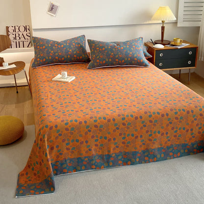 Baumwollgaze Elegante weiche Bettdecke mit Blättern