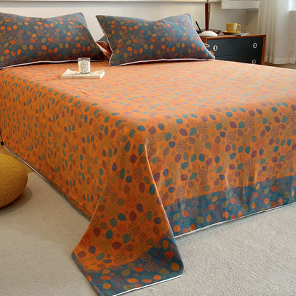Baumwollgaze Elegante weiche Bettdecke mit Blättern