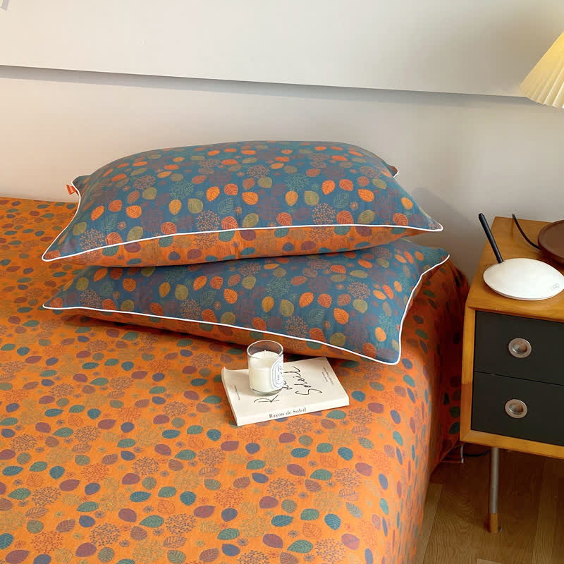 Baumwollgaze Elegante weiche Bettdecke mit Blättern