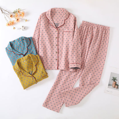 Loungewear-Set aus karierter Jacquard-Baumwolle