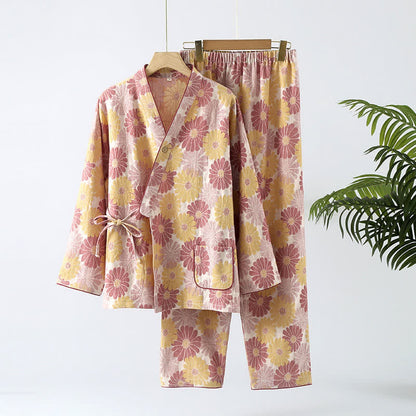 Loungewear-Set aus garngefärbtem Jacquard aus reiner Baumwolle