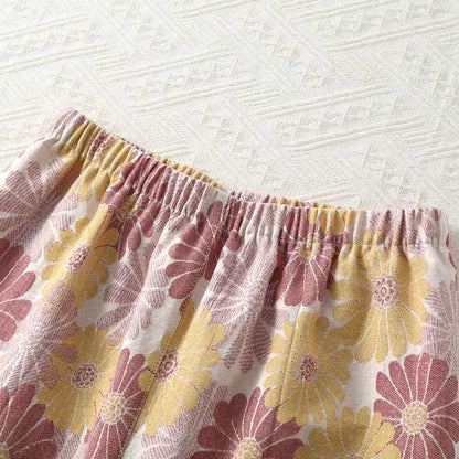 Loungewear-Set aus garngefärbtem Jacquard aus reiner Baumwolle