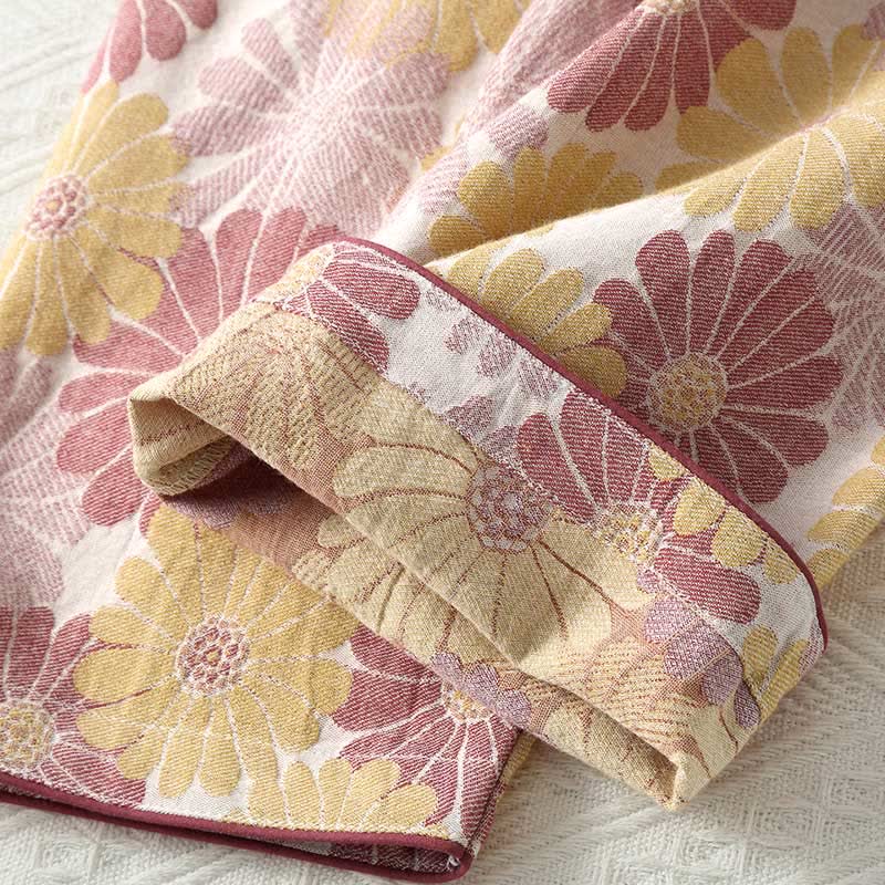 Loungewear-Set aus garngefärbtem Jacquard aus reiner Baumwolle