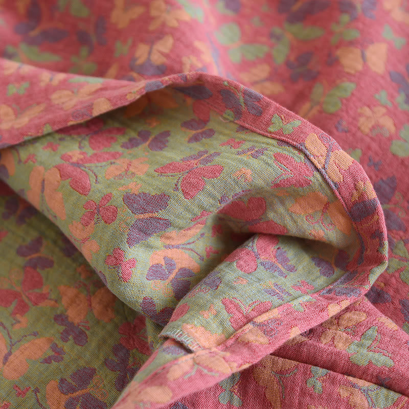 Pyjama-Set mit Schmetterlingsmotiv und Baumwollgaze-Jacquardmuster