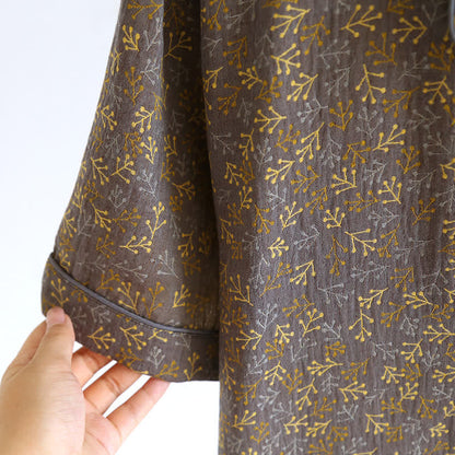 Sommerpyjama-Set aus Baumwollgaze im Retro-Jacquard-Stil