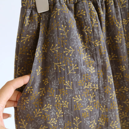 Sommerpyjama-Set aus Baumwollgaze im Retro-Jacquard-Stil