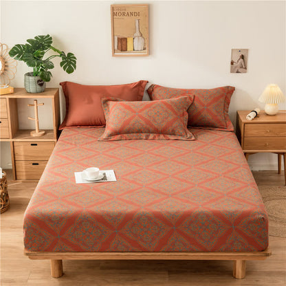 Luxuriöses, garngefärbtes Jacquard-Spannbettlaken