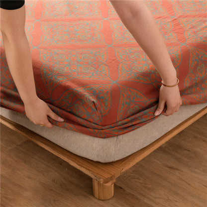 Luxuriöses, garngefärbtes Jacquard-Spannbettlaken