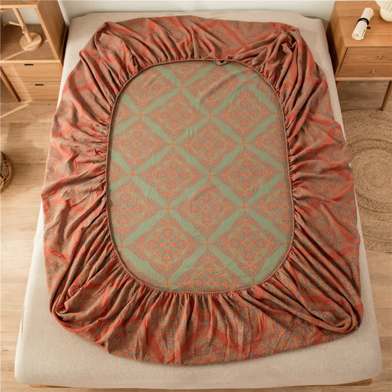 Luxuriöses, garngefärbtes Jacquard-Spannbettlaken