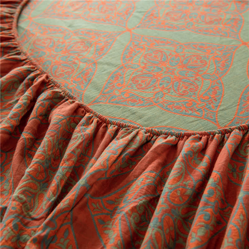 Luxuriöses, garngefärbtes Jacquard-Spannbettlaken