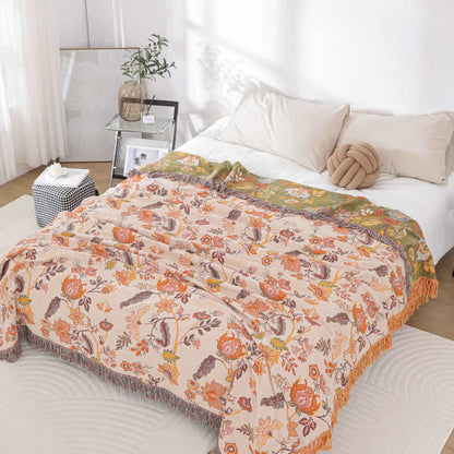 Rustikale, wendbare, atmungsaktive Decke mit Blumenquaste