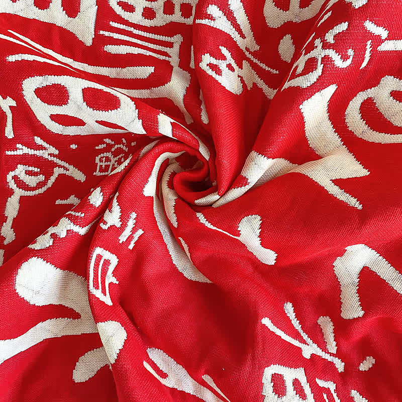 Festliche Hochzeits-Steppdecke aus Baumwollgaze