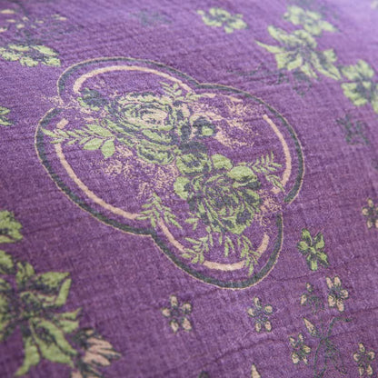 Doppellagiges Bettwäscheset aus Baumwollgaze mit Blumenmuster (4-teilig)