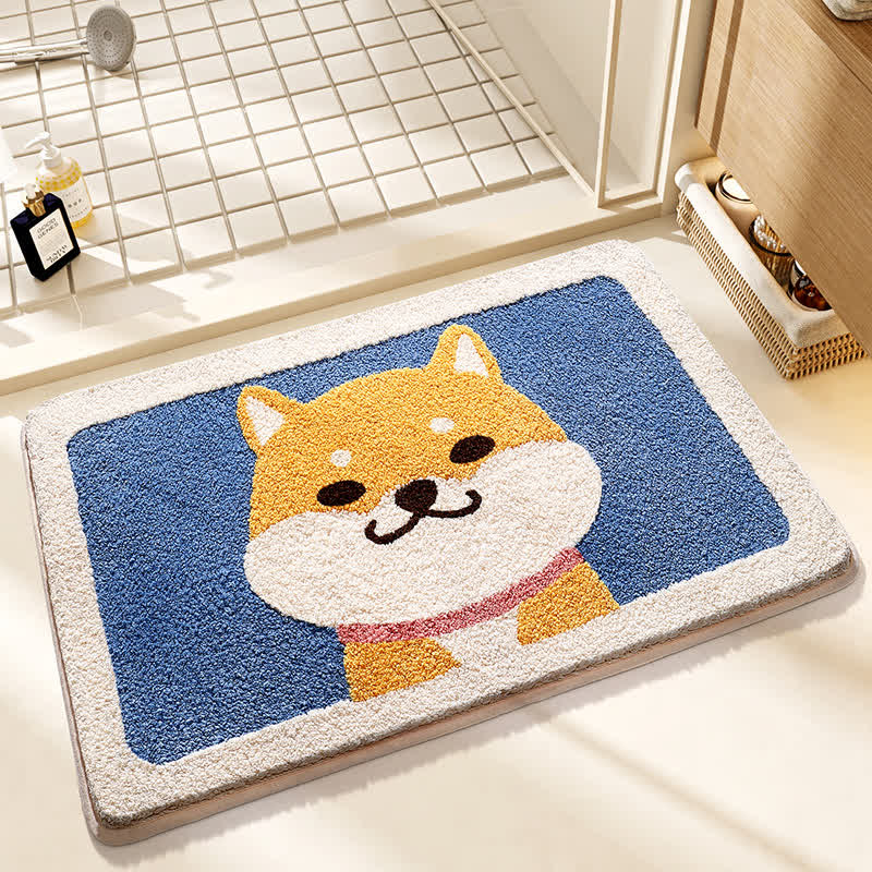 Süße Corgi rutschfeste weiche Badematte
