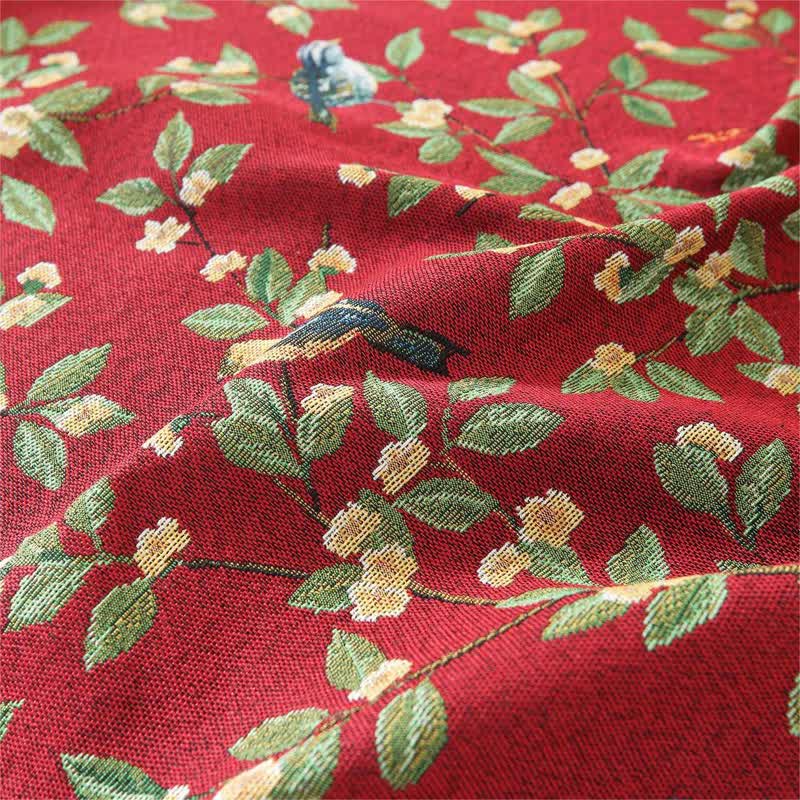 Weicher Sofabezug im ländlichen Stil mit Vögeln und Blumen