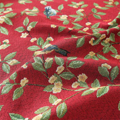 Weicher Sofabezug im ländlichen Stil mit Vögeln und Blumen