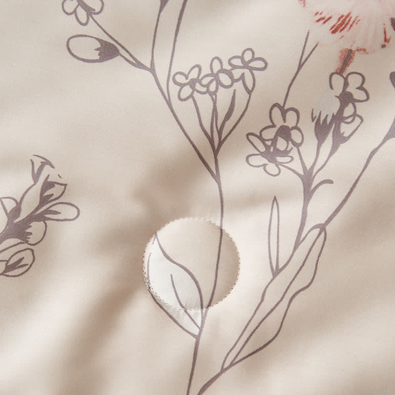Atmungsaktive Sommerbettwäsche aus Lyocellfaser mit Blumenmuster