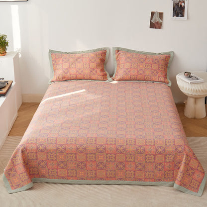Luxuriöse, leichte Steppdecke im Retro-Stil aus reiner Baumwolle