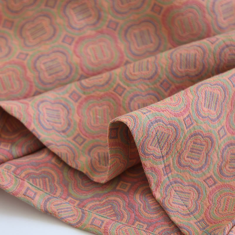 Atmungsaktives Pyjama-Set aus Baumwolle mit Retro-Froschknopf