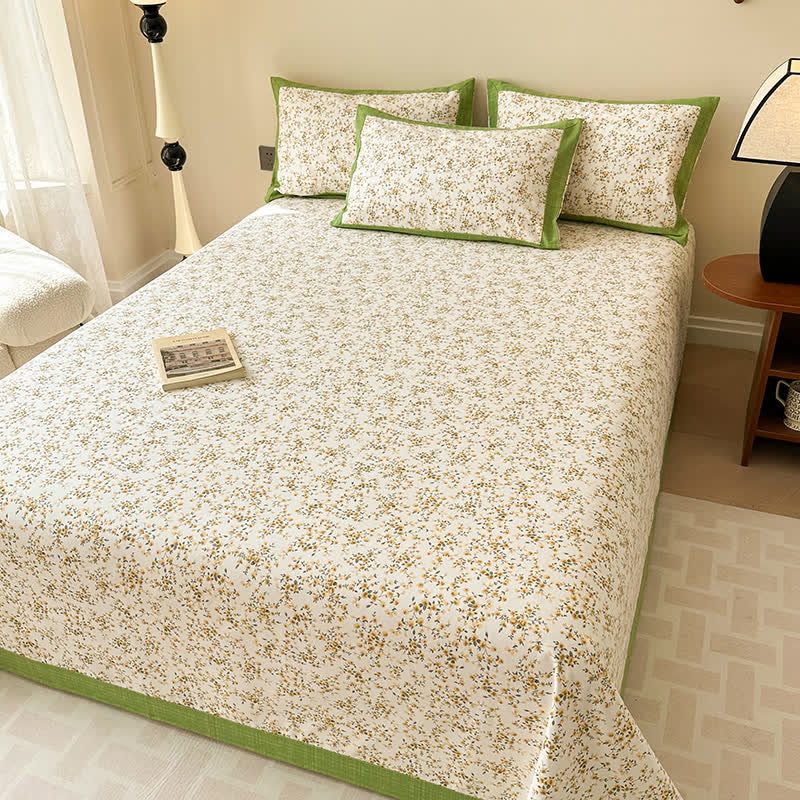 Elegante, atmungsaktive Bettdecke aus reiner Baumwolle mit Blumenmuster
