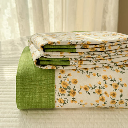 Elegante, atmungsaktive Bettdecke aus reiner Baumwolle mit Blumenmuster