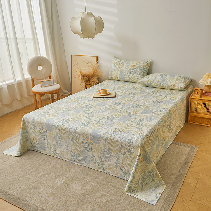 Elegante, weiche Bettdecke aus reiner Baumwolle mit Blumenmuster