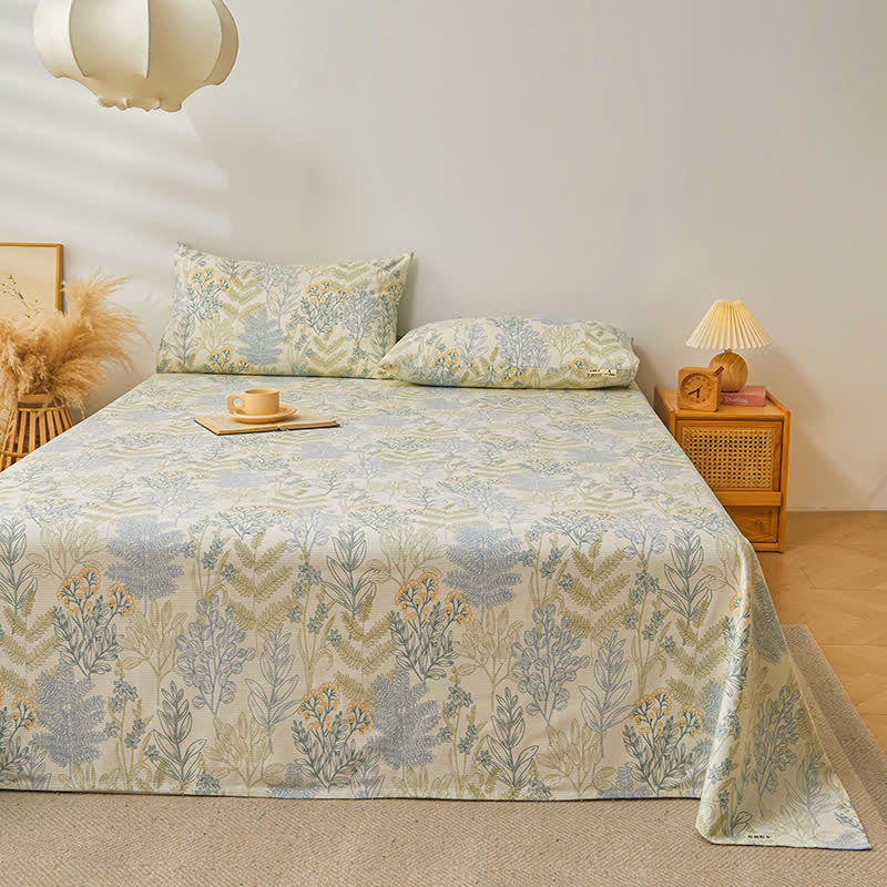 Elegante, weiche Bettdecke aus reiner Baumwolle mit Blumenmuster