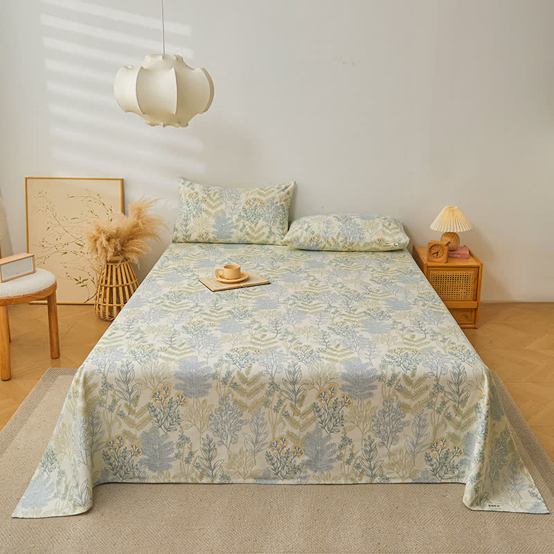 Elegante, weiche Bettdecke aus reiner Baumwolle mit Blumenmuster