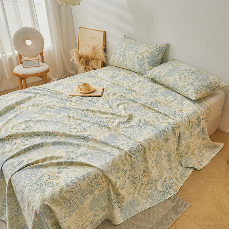 Elegante, weiche Bettdecke aus reiner Baumwolle mit Blumenmuster